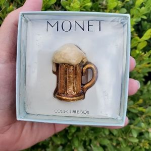 Vintage Monet Trinket Box Beer Mug Enamel New in Box